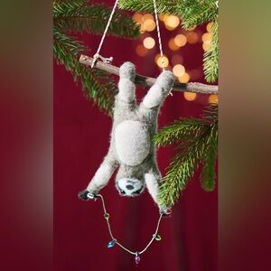 NWT Altard State sloth ornament plush sloth Christmas ornament decor animal